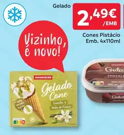 Amanhecer Amanhecer gelado cone baunilha & melho de pistácio promoção