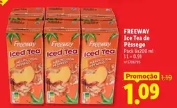 Lidl Freeway iced tea melocotón pêssego promoção