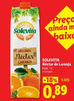 Lidl Solevita Néctar de Laranja promoção