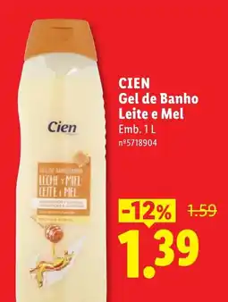 Lidl Cien gel de banho leite e mel promoção