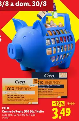 Lidl Cien Creme de Rosto Q10 Dia/ Noite promoção