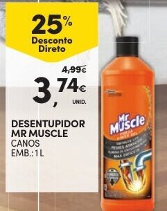 Continente Desentupidor Mr Muscle 1L promoção