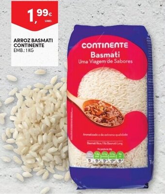 Continente Arroz Basmati Continente 1kg promoção