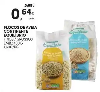 Flocos de Aveia Continente Equilíbrio 400g