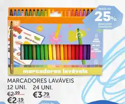 Note! Marcadores laváveis 12 uni. promoção