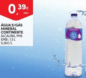 Continente Água s/Gás Mineral Continente 1.5L promoção
