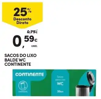 Continente Sacos do Lixo Balde WC Continente promoção
