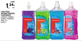 Continente Lava Tudo Antibacteriano Continente 1.5L promoção