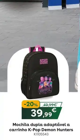 Mochila dupla adaptável a carrinho K-Pop Demon Hunters