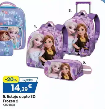 Estojo duplo 3D Frozen 2