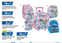 Toys R Us Mochila infantil com carrinho stitch & scrump promoção