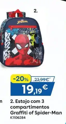 Toys R Us Estojo com 3 compartimentos Graffiti of Spider-Man promoção