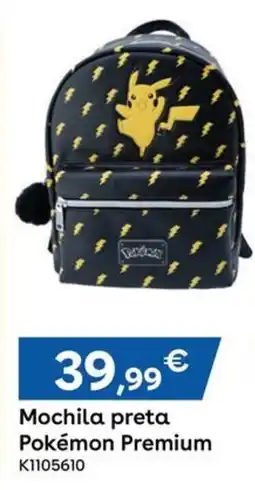 Toys R Us Mochila preta Pokémon Premium promoção