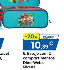 Toys R Us Estojo com 2 compartimentos Dino-Webs promoção