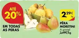 Pingo Doce A+ - pera moretini promoção