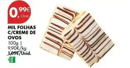Pingo Doce Mil folhas c/creme de ovos promoção