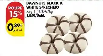Pingo Doce Dawnuts black & white s/recheio promoção