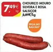 Pingo Doce Chourico mouro silveira e rosa salsicor promoção