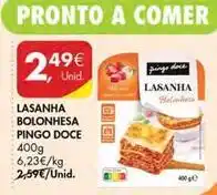 Pingo Doce Pingo doce - lasanha bolonhesa promoção
