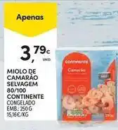 Continente Bom dia Continente - miolo de camarao selvagem promoção