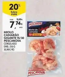 Continente Bom dia Pescanova - miolo camarão gigante 15/30 promoção