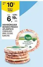 Continente Bom dia Hamburguer bovino prado atlantico promoção