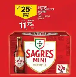 Continente Bom dia Sagres mini - cerveja c/ alcool t/p promoção