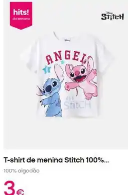 Pepco T-shirt de menina stitch 100% promoção