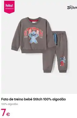 Pepco Fato de treino bebe stitch 100% algodão promoção