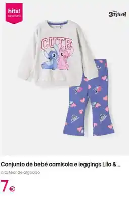 Pepco Conjunto de bebé camisola e leggings lilo promoção