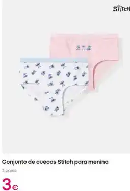Pepco Conjunto de cuecas stitch para menina promoção