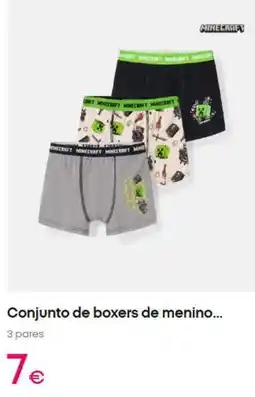 Pepco Minecraft - conjunto de boxers de menino promoção