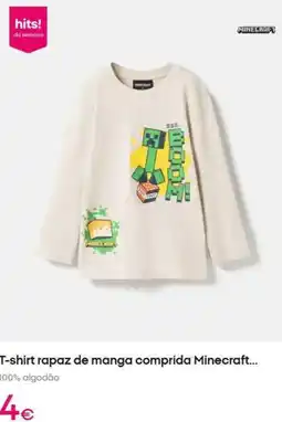 Pepco Minecraft - t-shirt rapaz de manga comprida promoção