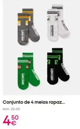 Pepco Minecraft - conjunto de 4 meias rapaz promoção