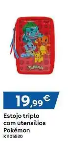 Toys R Us Pokemon - estojo triplo com utensilios promoção