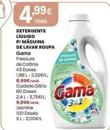 Intermarché Gama - detergente líquido p/ maquina de lavar roupa promoção