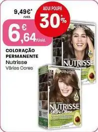 Intermarché Garnier - nutrisse coloração permanente promoção
