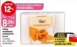 Intermarché Porsi - papel higiénico compacto promoção