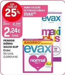 Intermarché Evax - pensos diario salva slip promoção