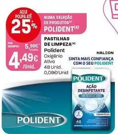 Intermarché Polident - pastilhas de limpeza promoção