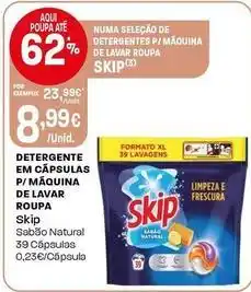 Intermarché Skip - detergente em capsulas p/maquina de lavar roupa promoção