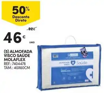 Continente Almofada Visco Saúde Molaflex 40x60cm promoção