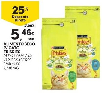 Continente Alimento Seco P/Gato Friskies 2kg promoção