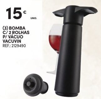 Bomba c/2 Rolhas p/Vácuo Vacuvin