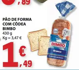 E.Leclerc Pão de forma com côdea bimbo promoção