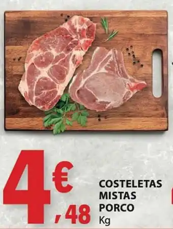 E.Leclerc Costeletas mistas porco promoção