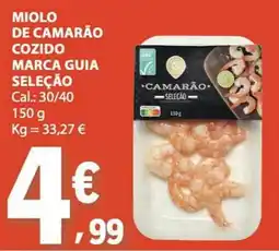 E.Leclerc miolo de camarão cozido marca guia seleção promoção