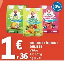 E.Leclerc Iogurte líquido délisse promoção
