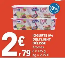 E.Leclerc Iogurte 0% déli'light délisse aromas promoção