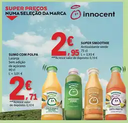 E.Leclerc Sumo com polpa laranja innocent promoção